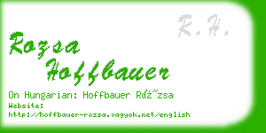 rozsa hoffbauer business card